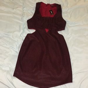 Mini Dark Red Cocktail Dress